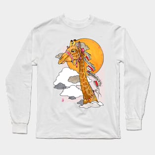 How's the weather up there? - tall giraffe shirt Long Sleeve T-Shirt